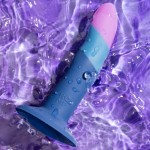 ROMP - DILDO IN SILICONE PICCOLO CON VENTOSA TRICOLORE 14 CM